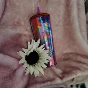 Colorful Tumbler with Straw From Starbucks